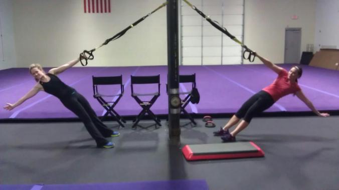 Binny and I TRXin' with more than enough space to spare!