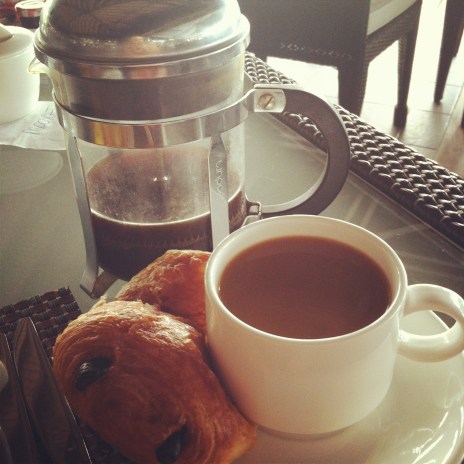 my first experience with a french press was on our honeymoon. Pairs well with a chocolate croissant ;)