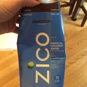 I added some chocolate coconut water to sweeten it up