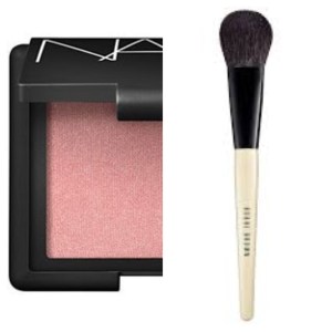 Nars blush in Orgasm - used Bobbi Brown blush brush to apply (can you tell I love Bobbi brushes? so soft)