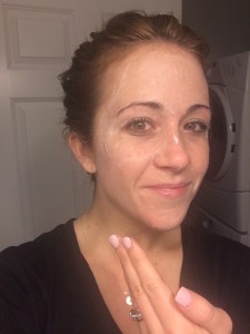 gently massage it around face and neck