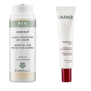 2 favorite winter skincare products: 1> REN Gentle Cleansing Milk 2> Caudalie Moisture Rescue Cream